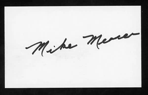 Tarjeta índice firmada por Mike Mercer NFL Chiefs 1966 AFL Championship Team 3x5 E27808 - Imagen 1 de 1