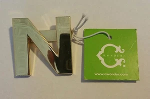 Original C. Wonder Gold Initial Belt Buckle Letter N $28 - Picture 1 of 2