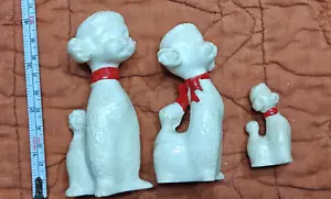 FAMILIA CANICHE BLANCO MINIATURA VINTAGE - Estatuillas de cerámica - Hecho en casa Usado en excelente estado - Imagen 1 de 4