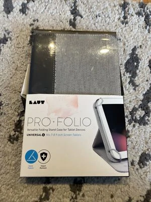 Laut ProFolio Black Universal Tablet Folding Stand Case Fits 7 - 8.9mDevices NEW - Image 1 of 4
