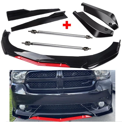 For Dodge Durango Front Bumper Lip Splitter Spoiler Body Kit + Side Skirt X - Imagem 1 de 4