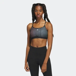 Adidas Women's SAC Aero React Training Light Support Sports Bra Black HS7275 NWT - Picture 1 of 13