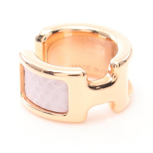 HERMÈS HERMES Olympe PM orecchino orecchino bracciale placcato oro Epsom malva pallido