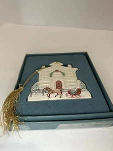 Vintage Lenox Porcelain Victorian Homes Sheffield Manor Xmas Ornament - Picture 1 of 7