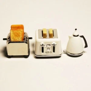 3PC Dollhouse Miniature 1:12 Teapot Kitchenware Kitchen Breakfast Metal - Picture 1 of 4
