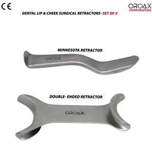Dental Lip Cheek Double Ended Minnesota Oral Surgical Retractors Set Of 2Pcs - Picture 1 of 5