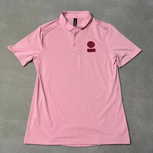 Lululemon Polo Shirt Men's Medium Team Canada Olympics Short Sleeve Salmon Pink - Picture 1 of 7