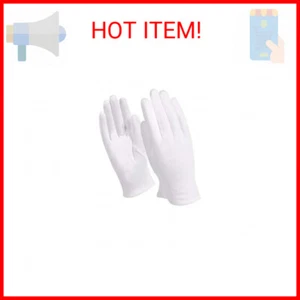 10Pairs White Cotton Gloves Large Size for Art handling Crafting Coin Jewelry Si - Picture 1 of 2