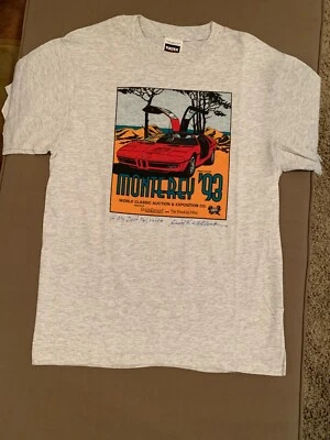 Monterey 1993 BMW E25 David Whitlock Artist Signed T-Shirt NEVER WORN SIZE MED - Image 1 of 4