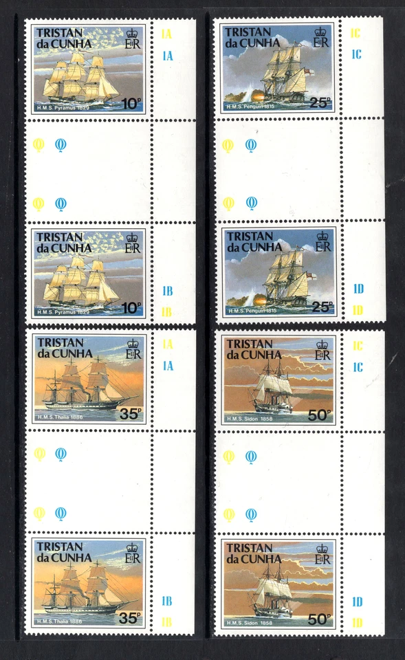 M22168 Tristan da Cunha 1990 SG505/8 - 1990 Se envía en pares de canalones marginales a la derecha Foto 1 de 1