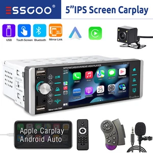 ESSGOO Bluetooth 1 DIN IOS Android Carplay Autoradio IPS Bildschirm UKW MIC + Kamera - Bild 1 von 12