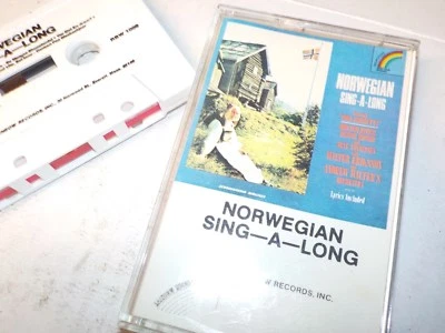 Norwegian Sing-A-Long CASSETTE Tape (1980) TESTED Rainbow Records sing along - Image 1 of 4