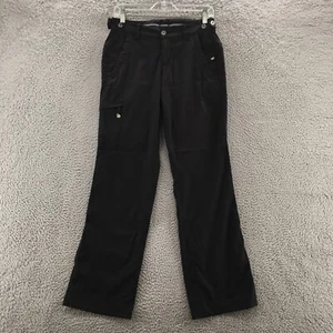Eddie Bauer Sport Cargo Pants Womens 2 (actual 29x32) Black Mid Rise Button Zip - Picture 1 of 22