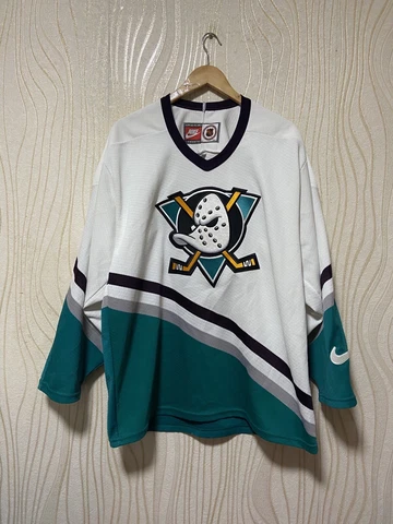 ANAHEIM MIGHTY DUCKS HOCKEY SHIRT JERSEY NIKE sz M MEN WHITE VINTAGE Cover