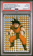1998 POP 4 Dragon Ball Z Goku G2 PSA TGC Frieza Silver Prism Set Base Holo Mint