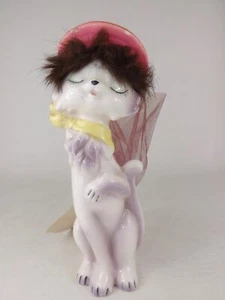 Mid Century iRice Ceramic Cat Flowers From Far Away Lands For Lingerie Popery PY - Picture 1 of 9
