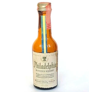 Botella de licor miniatura Philadelphia de colección whisky Maryland sello fiscal sellado vacío - Imagen 1 de 8