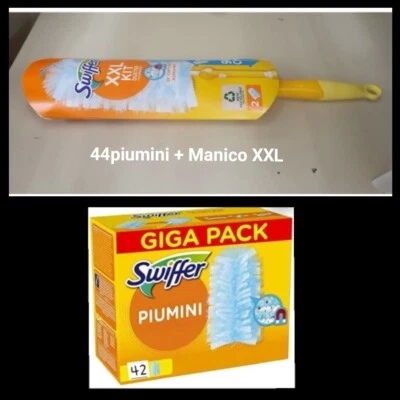 Swiffer Duster Ricambi ricariche catturapolvere 44 piumini + Manico swiffer 90cm