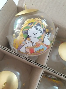 6x Rosenthal Glas-Kugel Schmuck-Kugel Weihnachten Björn Wiinblad - Bild 1 von 3