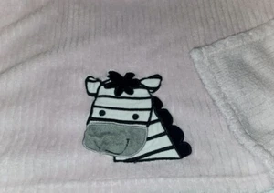 Bedtime Originals Pink Zebra head Baby Blanket Ribbed Plush Lovey 2012 - Picture 1 of 15