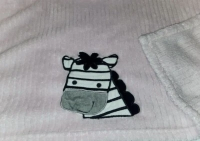 Manta de bebé con cabeza de cebra rosa original para dormir felpa acanalada Lovey 2012 Foto 1 de 4