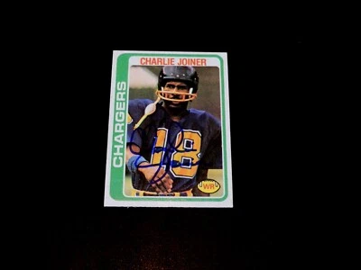 Charlie Joiner Autographed 1978 Topps Football Card #338 Chargers Auto NFL HOF - Image 1 of 2