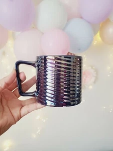 Nuevo con etiquetas Starbucks Oil Slick Blue Ridges Remolino Taza Remolino Cerámica 12 oz Vacaciones 2020 - Imagen 1 de 4