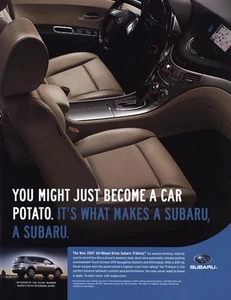 2007 Subaru Tribeca: Become Car Potato Vintage Print Ad - Picture 1 of 1