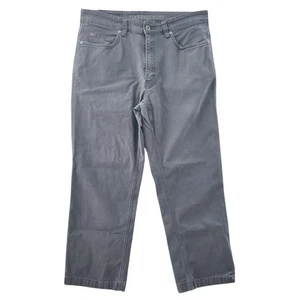 Pantaloni Duluth Trading Flex Fire Hose Uomo 34x25 Grigio Relaxed Fit Abbigliamento da Lavoro Durevoli - Foto 1 di 15