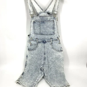 Vintage Gitano Express Acid Wash Denim Shortalls Size M - Picture 1 of 11