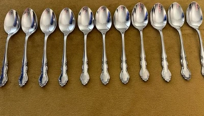 Oneida Dover Cube (11) TEASPOONS Heirloom Stainless - - Image 1 of 4