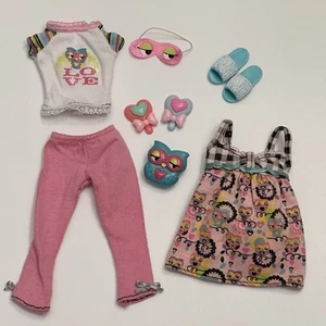 2009 Barbie Clothes Fashion Fever Set OWL Pajama Party PJ’s Slumber Fashionistas - Picture 1 of 4