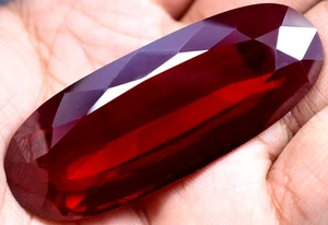 Natural 166.20 Ct Blood Red Ruby Mozambique GGL Certified Loose Gemstone - Picture 1 of 13