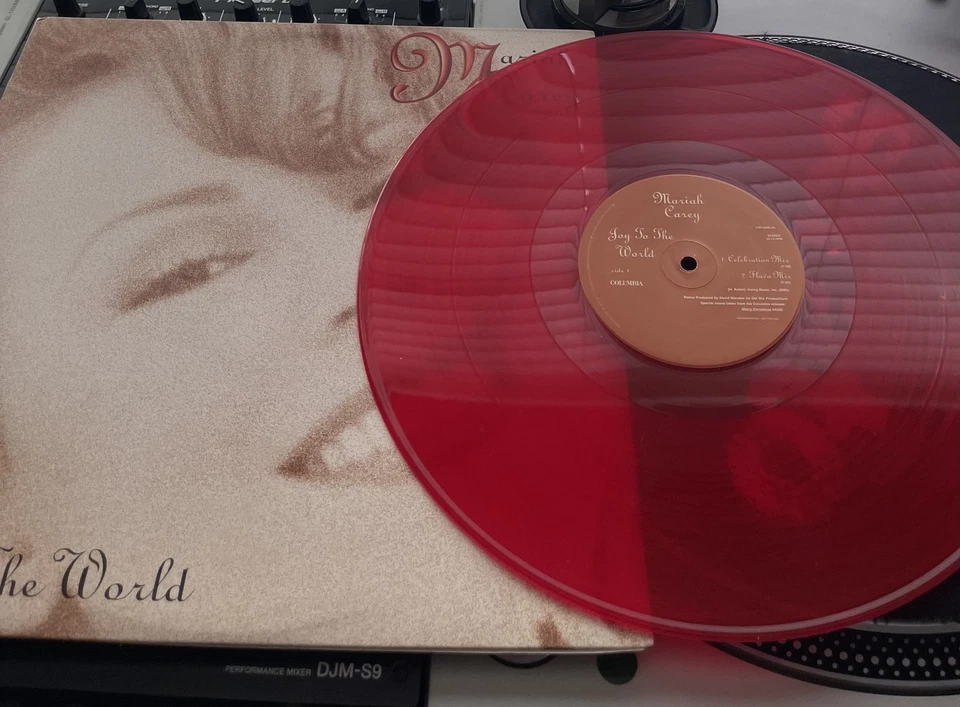Mariah Carey ‎– Joy To The World OG 1994 Press 12" RED VINYL In Pic Cover NM/VG+ - Image 1 of 2