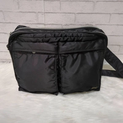 Bolso de Hombro PORTER Tanker XL Negro Nylon 2 Capas Grande Yoshida Japón Usado Foto 1 de 4