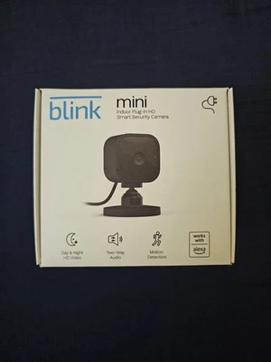 Blink Mini Indoor Plug-In HD Smart Security Camera BCM00300UB New Sealed - Image 1 of 4