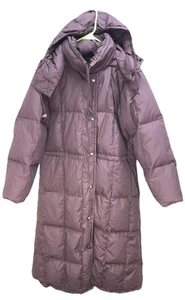 Eddie Bauer giacca donna vintage piumino d'oca lunga taglia media petite viola - Foto 1 di 4