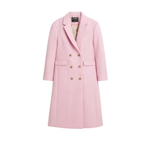 NWT JCrew Double Breasted Top Coat Womens 8 Pink Italian Cloth Wool BV088 NEW - Picture 1 of 11
