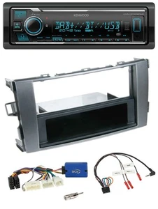 Kenwood Bluetooth Lenkrad DAB USB Autoradio für Toyota Auris 2011-2012 anthrazit - Bild 1 von 9