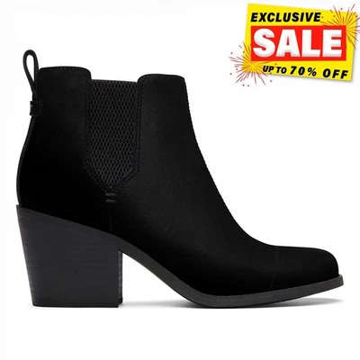 Toms Everly Mujer Casual Diseño Moderno Formal Botines Negro - Imagen 1 de 4