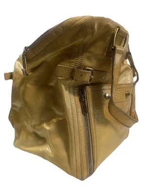 Bolso de Mano YSL Yves Saint Laurent Downtown 2 Asas Hobo Crema Vintage Patente Envejecida Foto 1 de 4