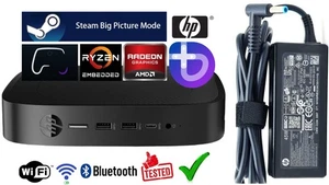 Steam BPM HP Mini PC Ryzen R1505G 3.3GHz 8GB RAM 128GB M.2 SSD Wifi/BT A/C Ad. ✅ - Picture 1 of 19