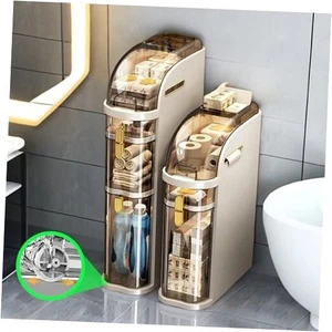 Mueble de almacenamiento de baño delgado, almacenamiento de baño estrecho, plástico 3 niveles - Imagen 1 de 7