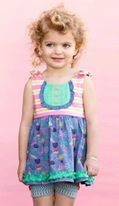 Matilda Jane Girls Dream chasers Sugary and Sweet Candy Print Tunic Size 8 New - Picture 1 of 4