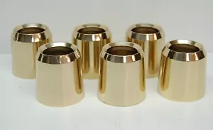 Juego de 6 nuevos seguidores de velas de latón macizo de 1 3/4", quemadores de 1 3/4" (6 piezas) - Imagen 1 de 5