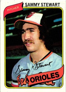 1980 Topps Baseball Set Break #119 Sammy Stewart NRMT- Free shipping