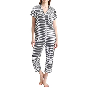 Tommy Hilfiger Pajama Set Shirt & Pant 2-Piece Navy Blue Stripes XL New $85 - Picture 1 of 10