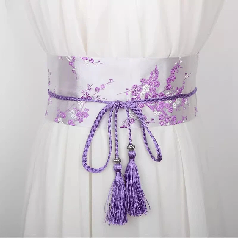 Mujeres Satén Bordado Corsé Cinturón Cintura Versátiles Corbata Cinturón Foto 1 de 4