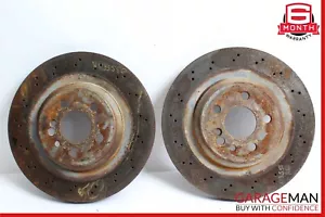 03-06 Mercedes S55 CL55 AMG Rear Brake Rotor Rotors Discs Set of 2 Pc Drilled - Picture 1 of 12