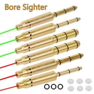 .177/22LR/.223Rem/9mm/.38spl/.40SW Red/Green Laser Boresighter End Barrel Sights - Picture 1 of 23